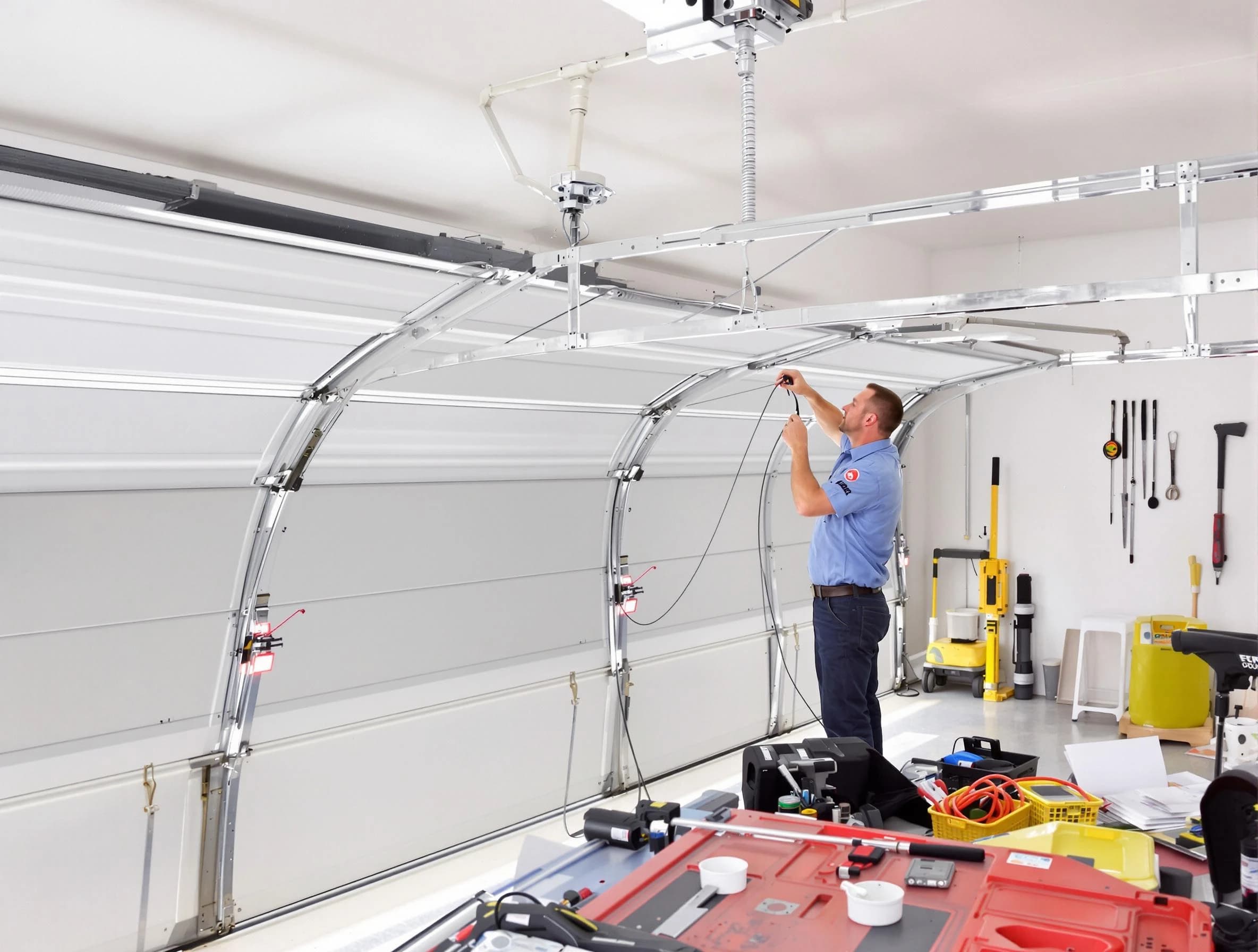 Garage door cable repair service by Belleville Garage Door Repair in Belleville