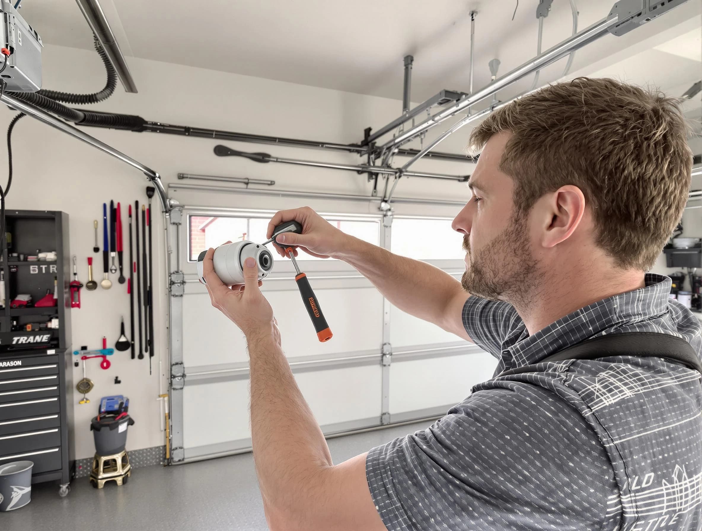 Garage door opener repair service by Belleville Garage Door Repair in Belleville