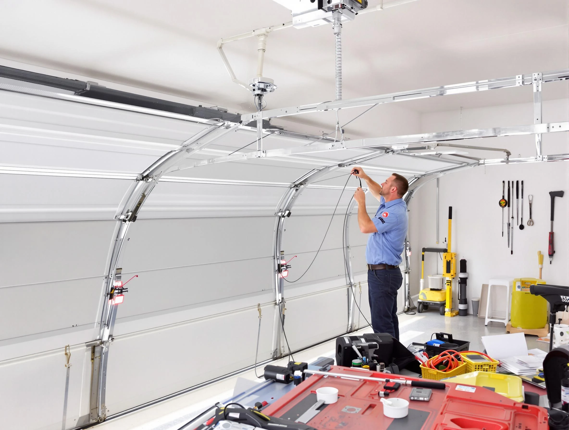 Garage door cable repair service by Belleville Garage Door Repair in Belleville