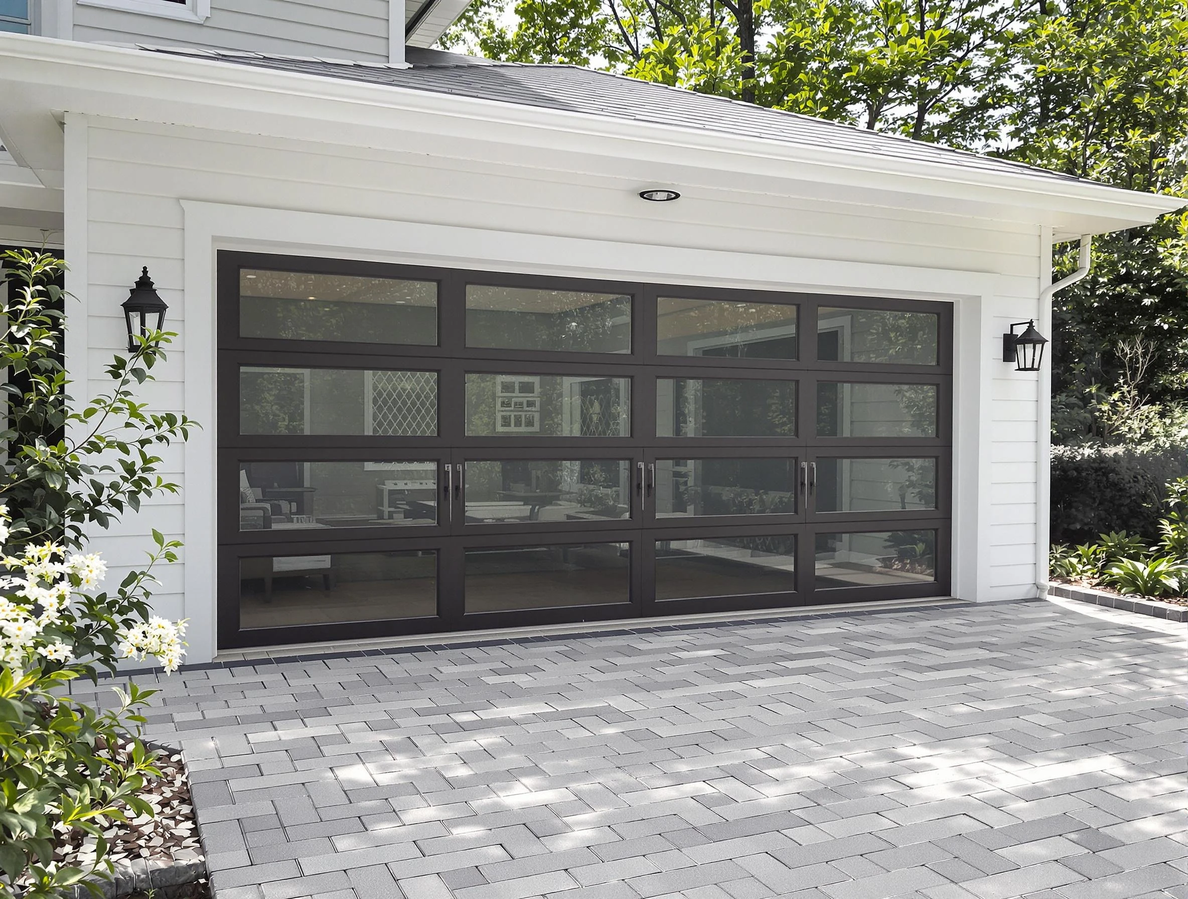 Belleville Garage Door Repair design specialist presenting custom garage door options to Belleville homeowner