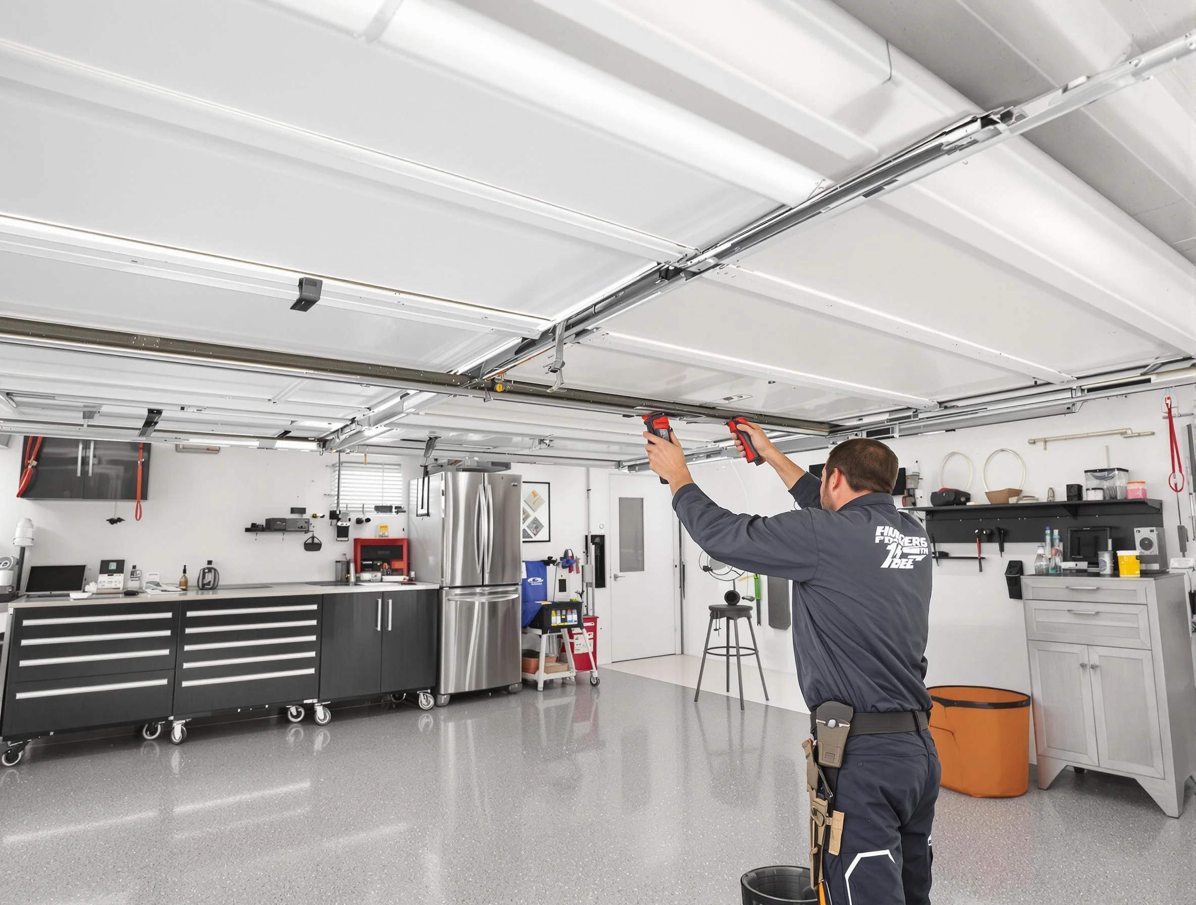 Overhead garage door repair service by Belleville Garage Door Repair in Belleville